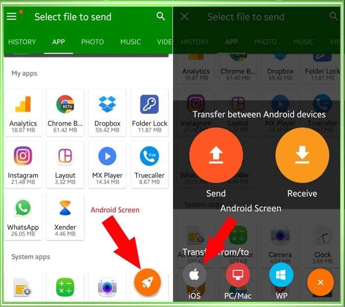 как перенести фото с Android на iPhone