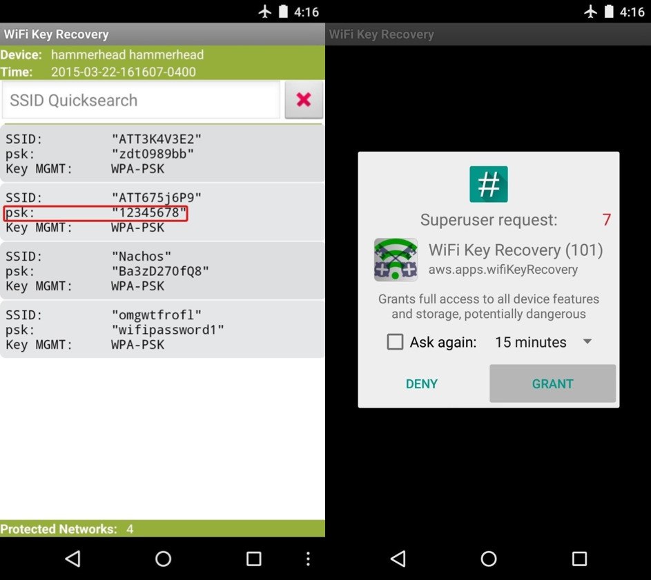Как просмотреть пароли Wi-Fi на рутированном устройстве Android