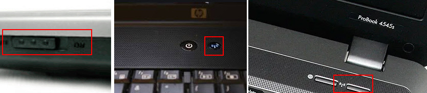 Переключатель Wi-Fi на ноутбуках HP