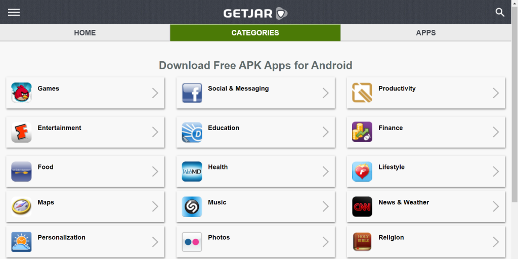 Где скачать приложения для Android: GetJar