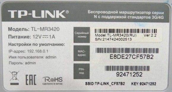Данные доступа 1