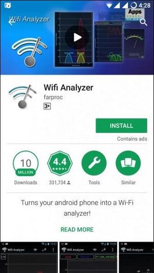 Приложение Wi-Fi Analyzer в Play Market